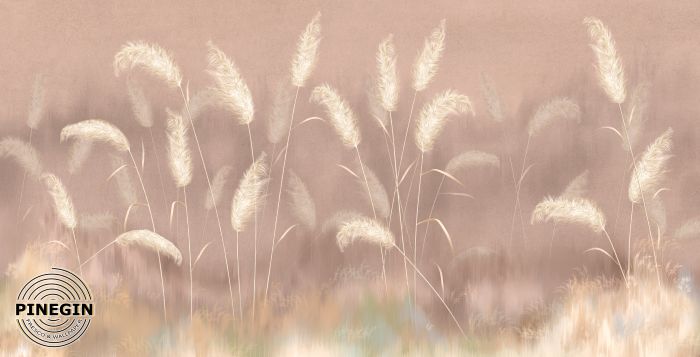 Фреска «Нежные пампасные травы »