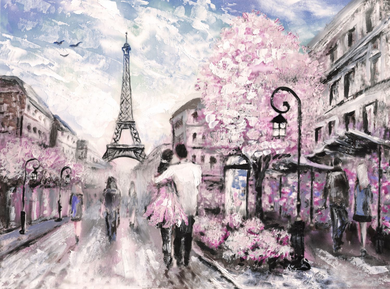 Картины Эйфелевой башни в Париже