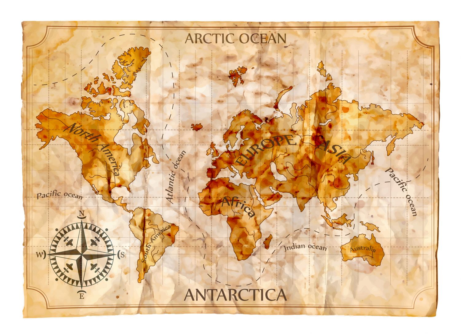 Фотообои «Карта арктическая»