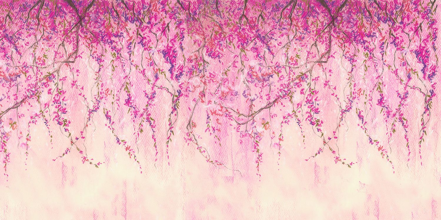 Фрески «Ветви сакуры арт»