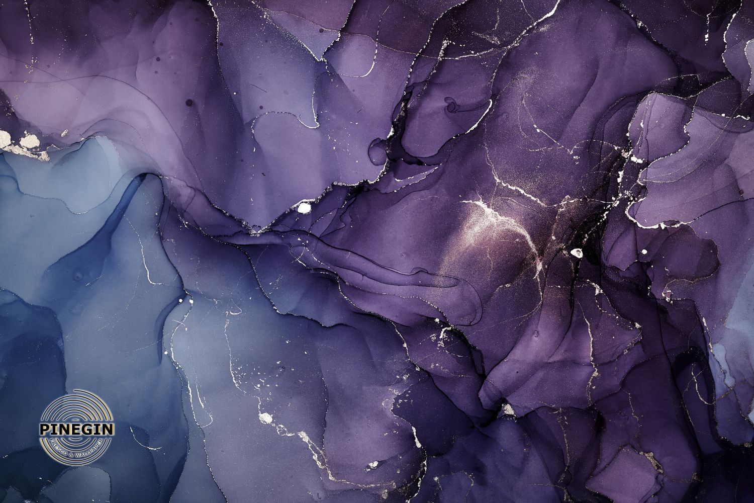 Фотообои «Фиолетовый флюид Арт»