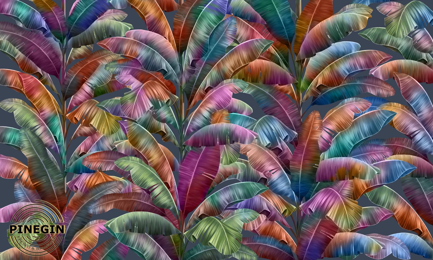 Фотообои «Разноцветные пальмовые листья »