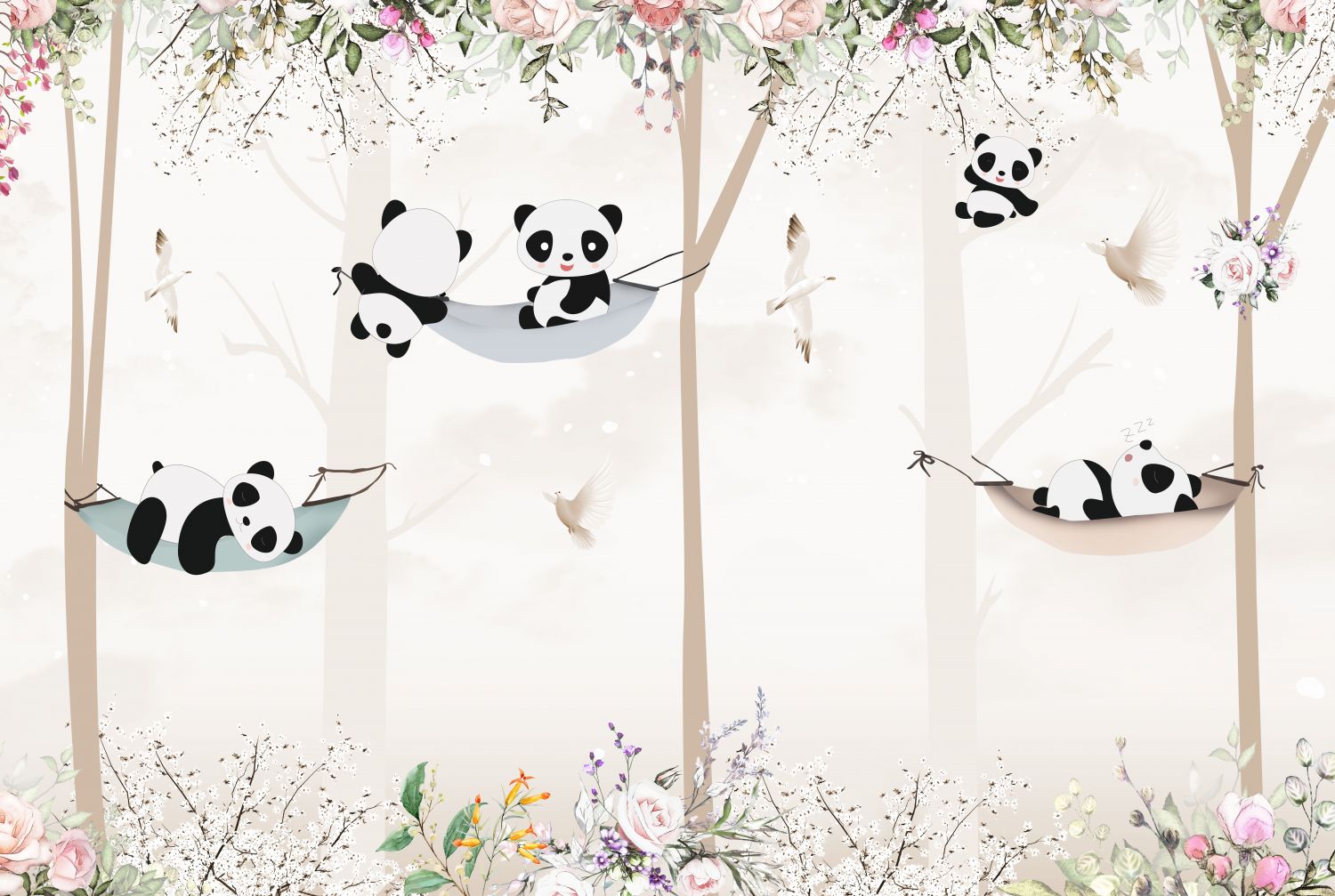 Фотообои «Панда на дереве»
