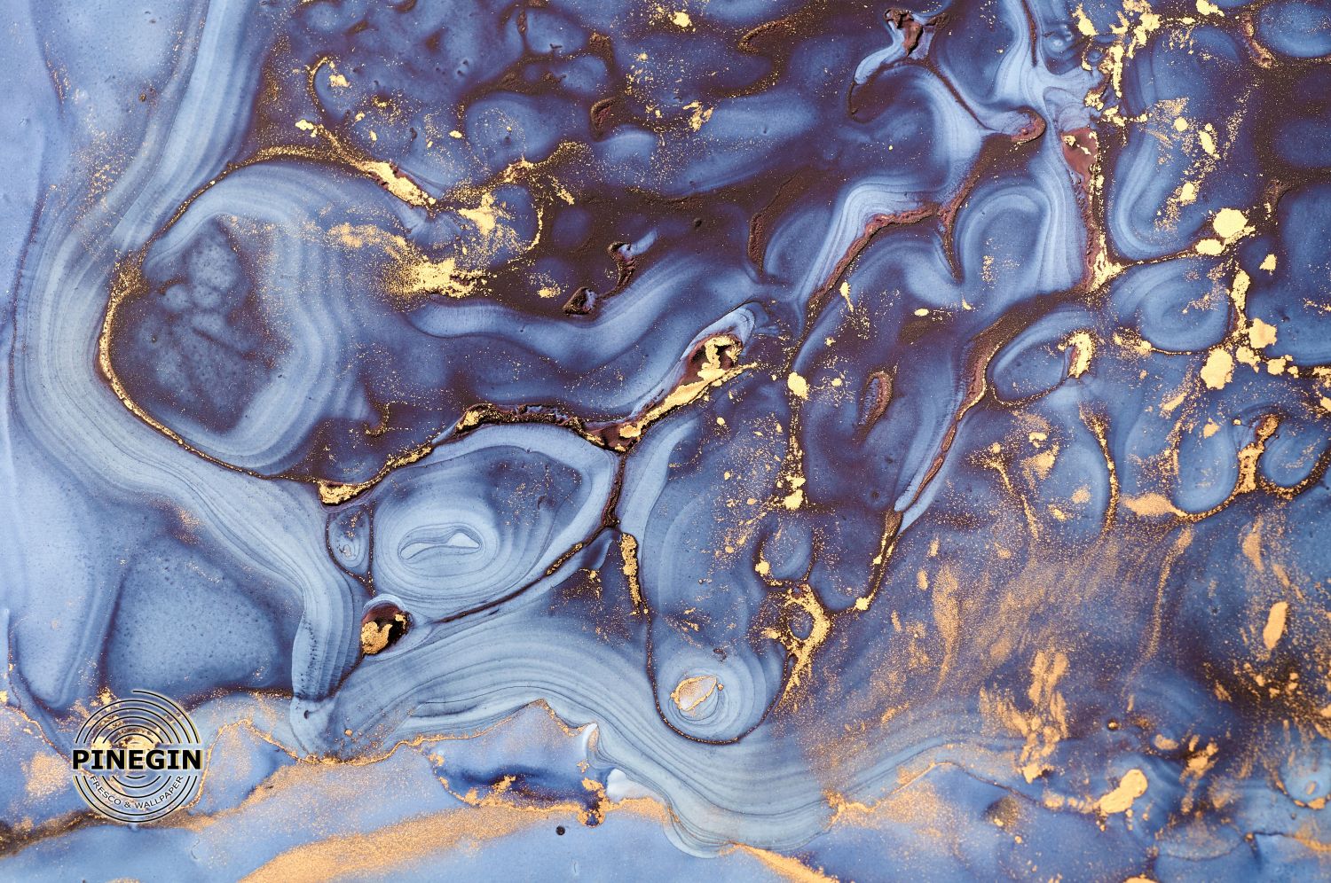 Фрески «Синий флюид в золоте »