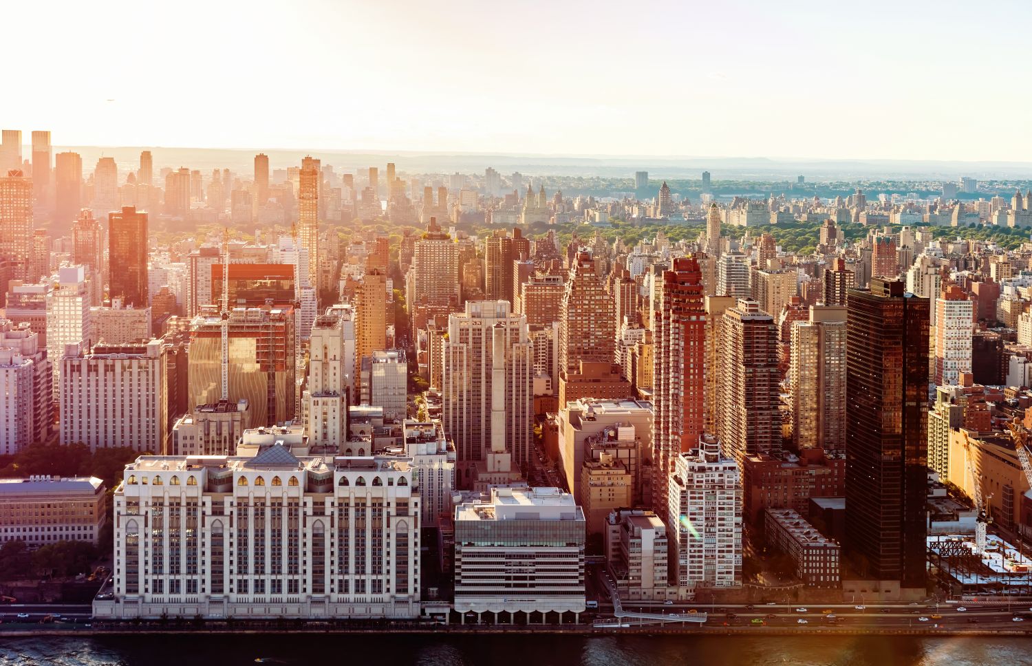 Фотообои «Рассвет над Нью-Йорком»