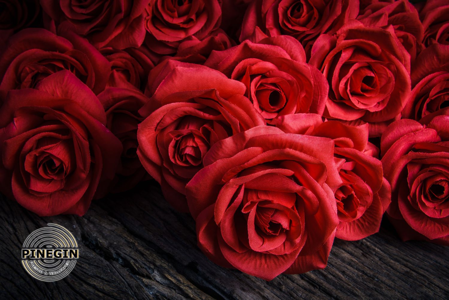 Фрески «Бархатные красные розы»