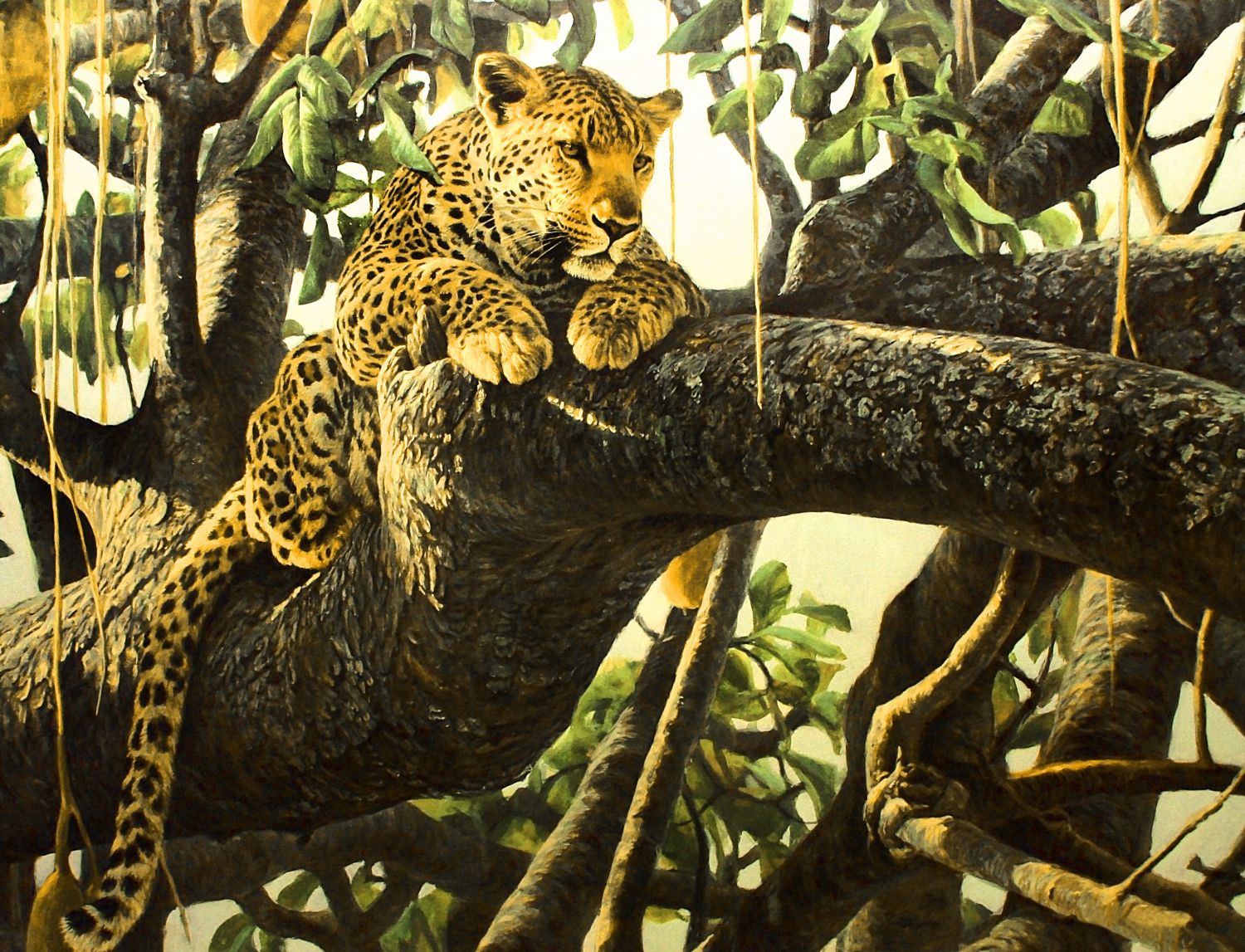 Фрески «Леопард винтаж»
