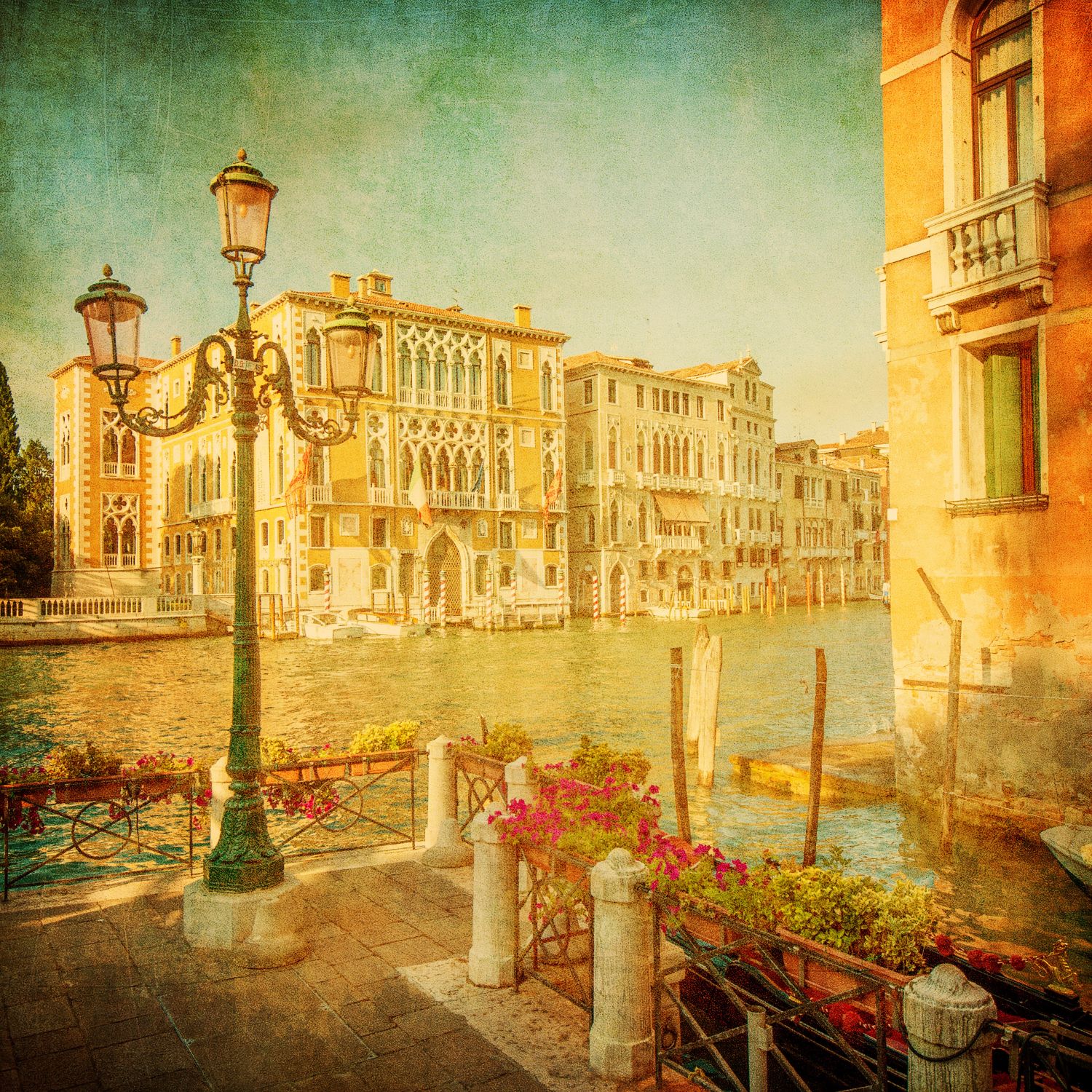 Фотообои «Венеция в ретро стиле»