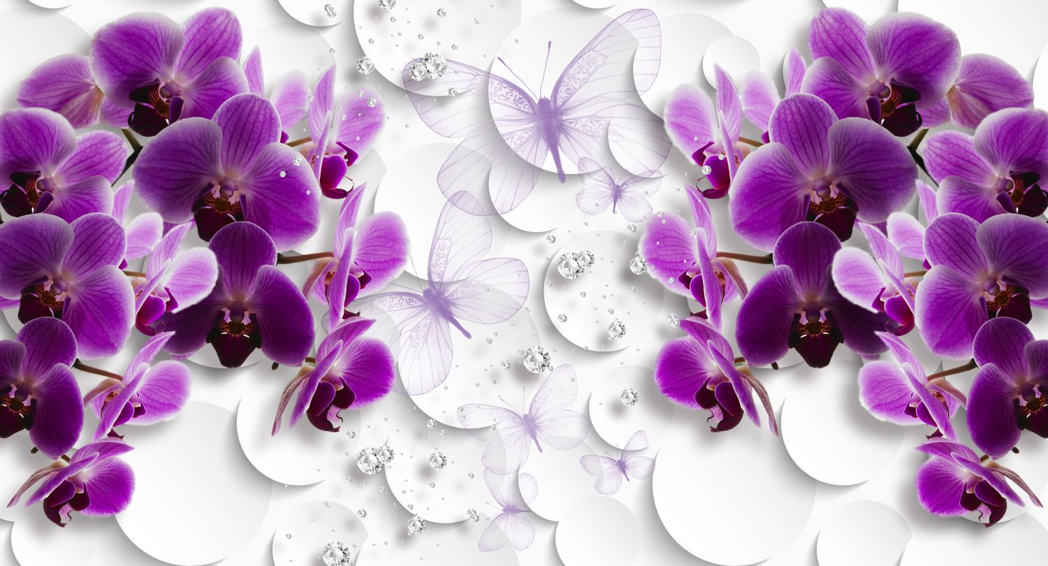 Фрески «Орхидеи или бабочки?»