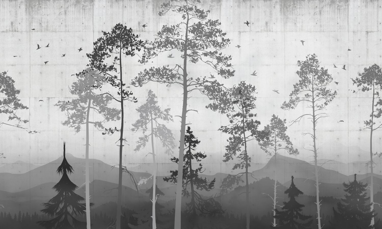 Фотообои «Деревья в тумане»