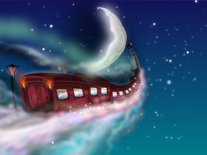 Фреска «Поезда на луну»