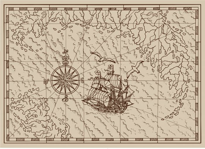 Фреска «Карта с кораблем»