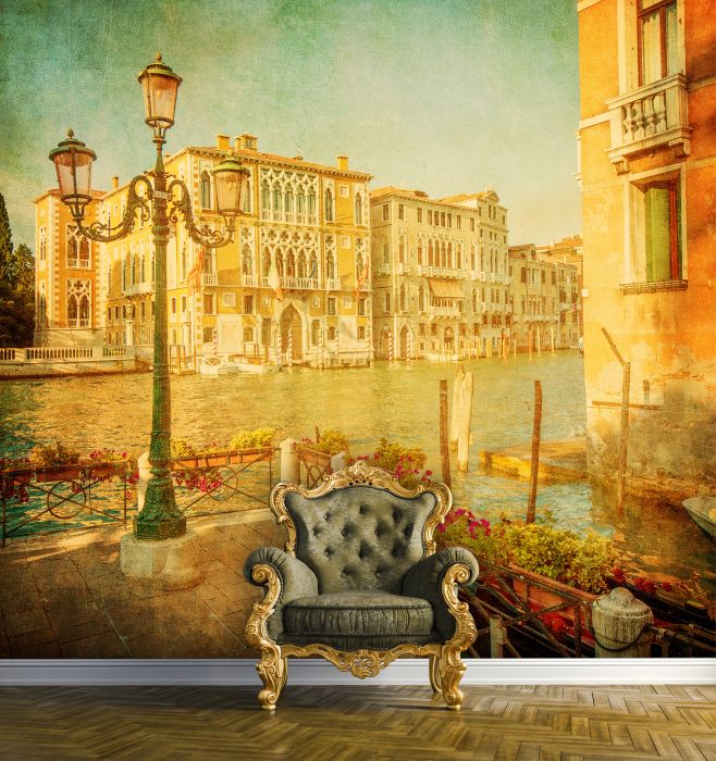 Фреска «Венеция в ретро стиле»