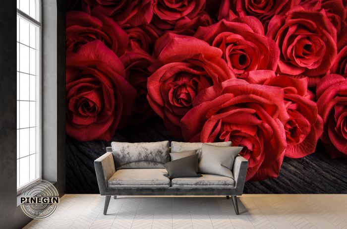 Фотообои «Бархатные красные розы»