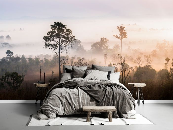 Фреска «Осеннее утро в туманном лесу»