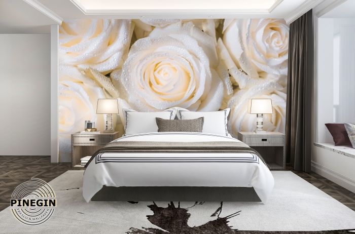 Фреска «Белые розы»