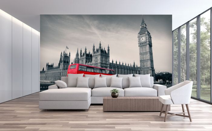 Фреска «Красный автобус в Лондоне»