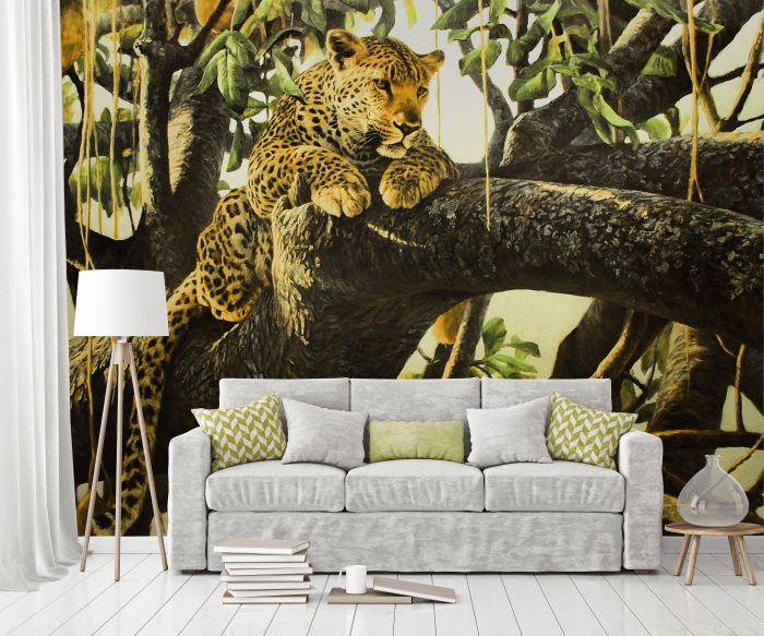 Фреска «Леопард винтаж»