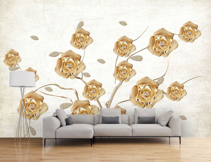 Фреска «Золотые цветы»