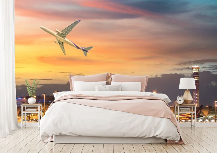 Фреска «Самолет на закате»
