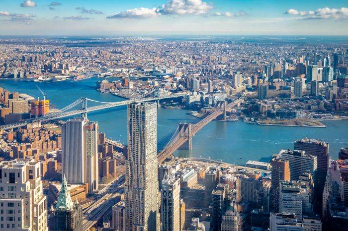 Фотообои «Нью-Йорк с высоты небес»