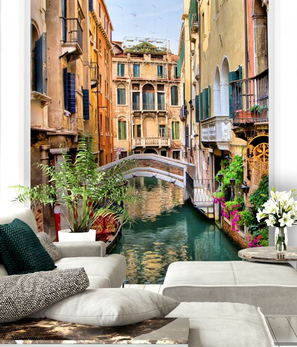 Фотообои «Пустая гондола в Венеции»