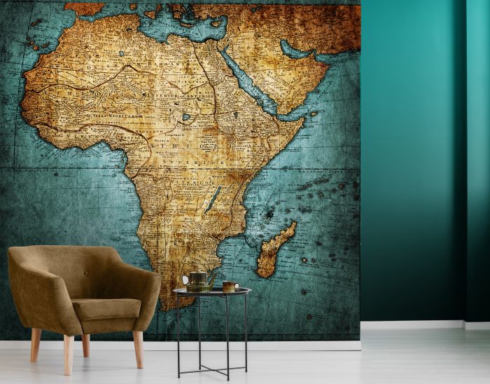 Фреска «Карта Африки винтаж»