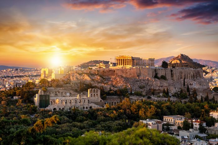 Фотообои «Закат в Акрополе»