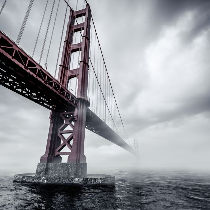 Фреска «Мост Сан-Франциско в туманной дымке»