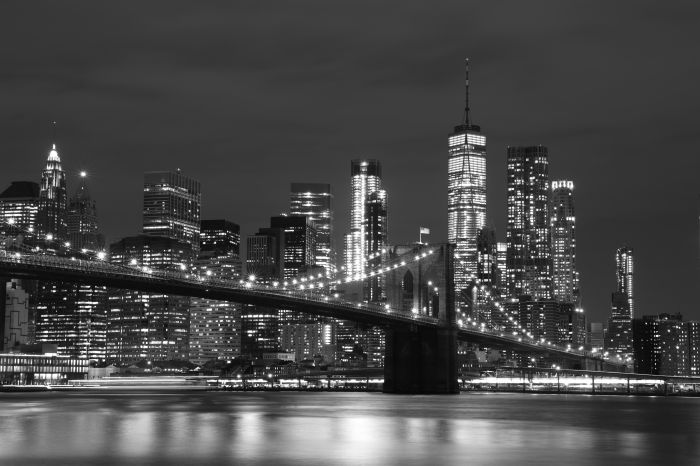 Фотообои «Бруклинский мост ч/б»