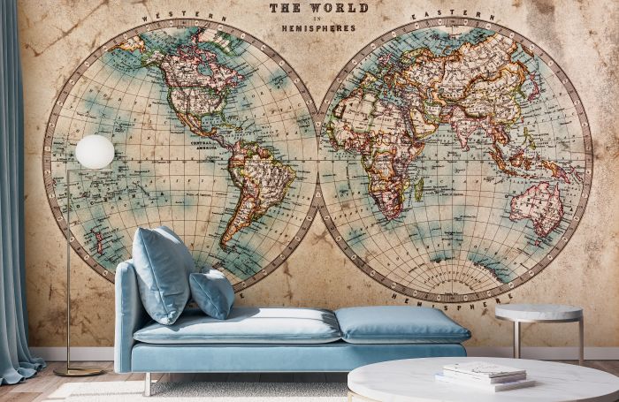 Фреска «Старая карта мира»