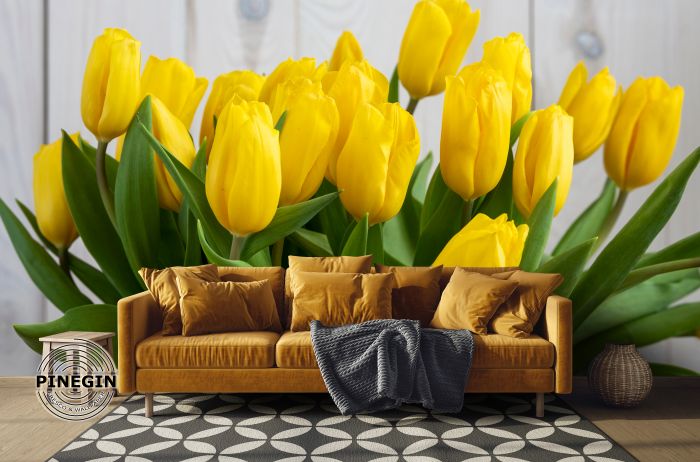 Фотообои «Букет желтых тюльпанов»