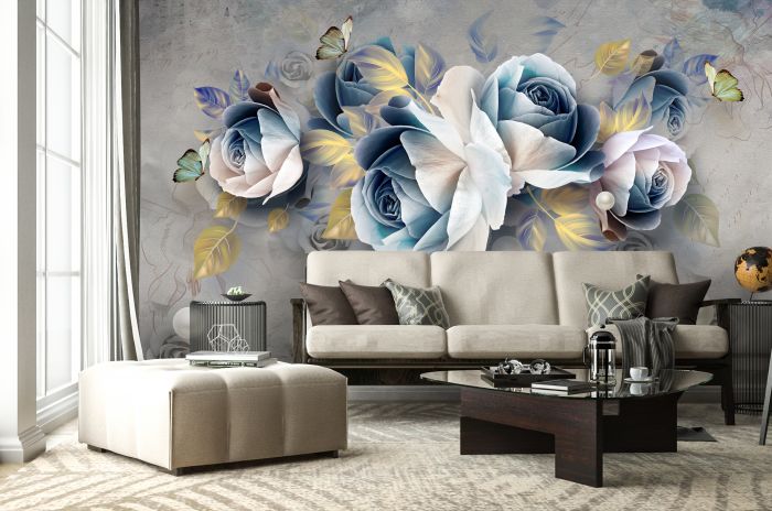 Фреска «Синие розы»