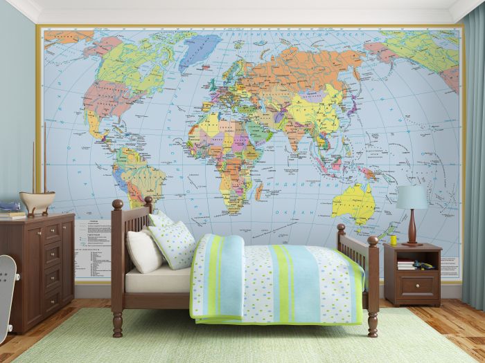 Фотообои «Карта мира школьника»