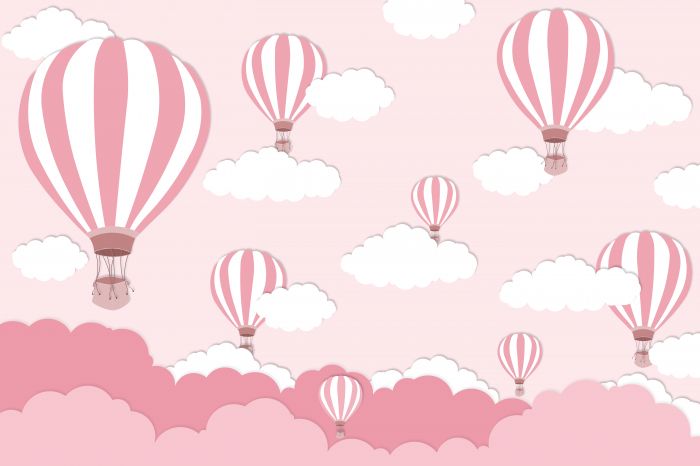 Фотообои «Воздушные шары розовые»