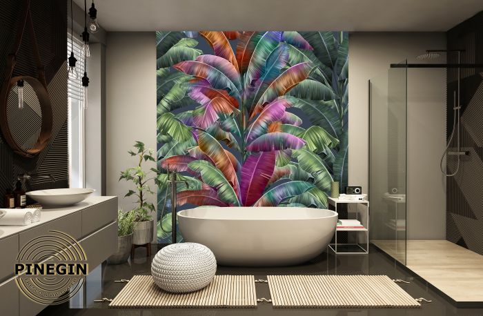 Фреска «Разноцветные пальмовые листья »