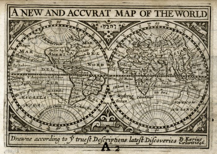 Фотообои «Старинная карта нового мира»